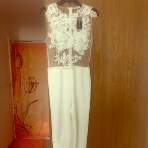 White lace jumpsuit